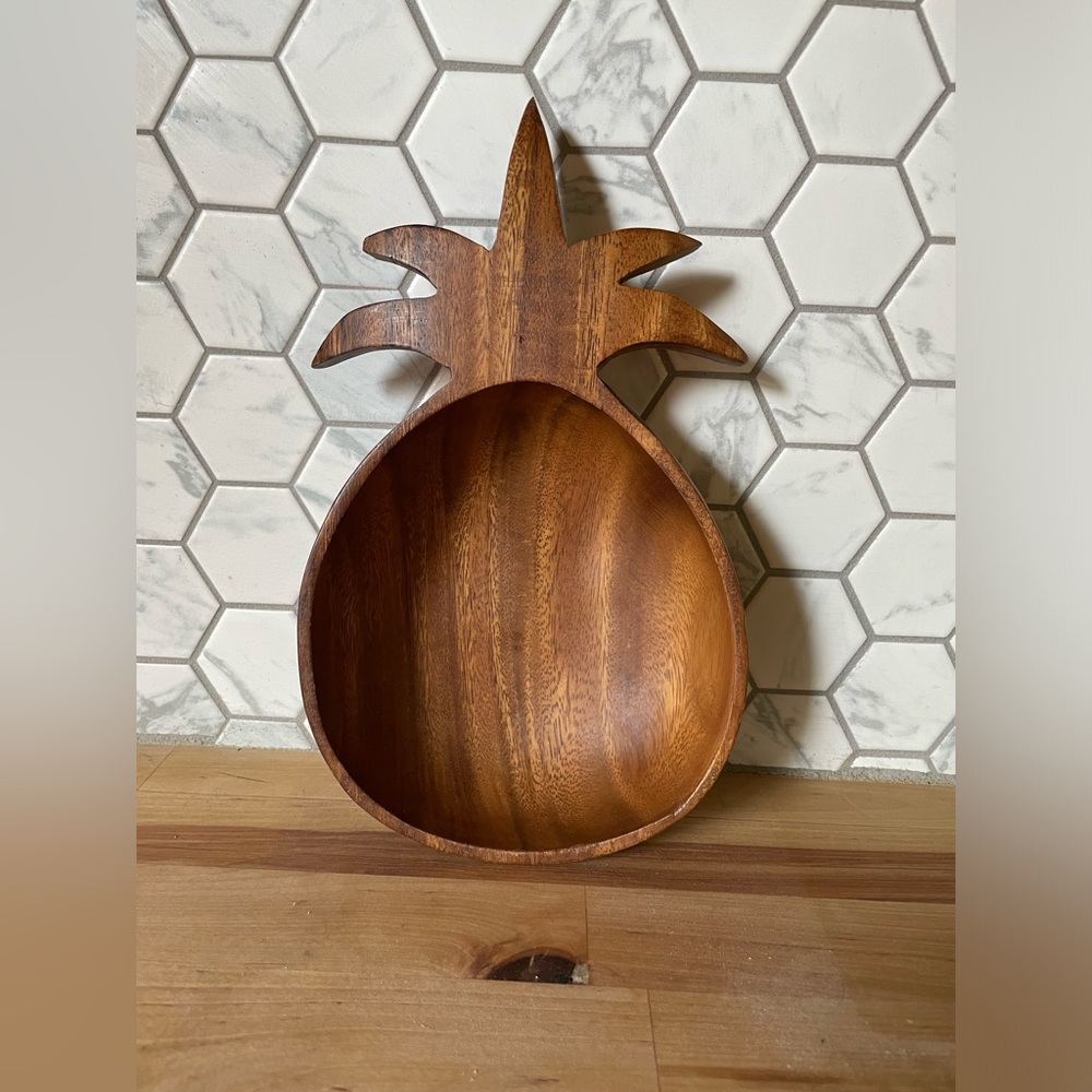 Vintage Wooden Pineapple Bowl
